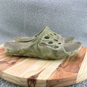 Merrell Sandals Men's Hydro Slide Beige Green Open Toe Slip-On Sz 11